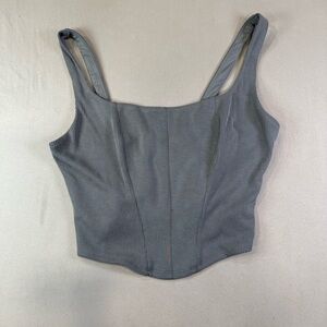 Victoria's Secret Blue Ribbed Tank Top